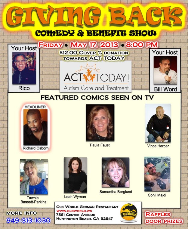 Giving Back Comedy & Benefit Show at Old World German Restaurant